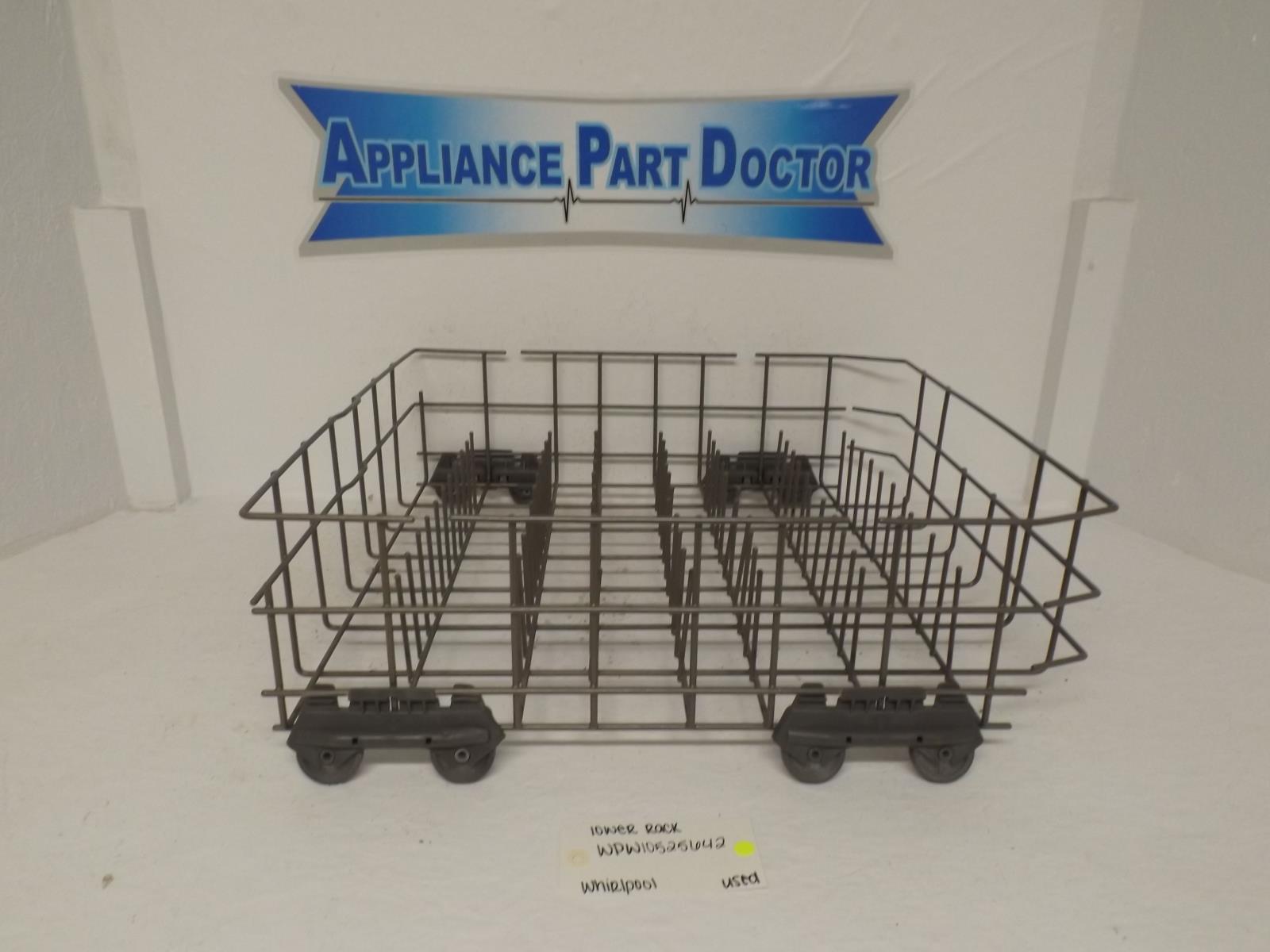 Whirlpool Dishwasher WPW10525642 Lower Rack Used Whirlpool Dishwasher WPW10525642 Lower Rack Used